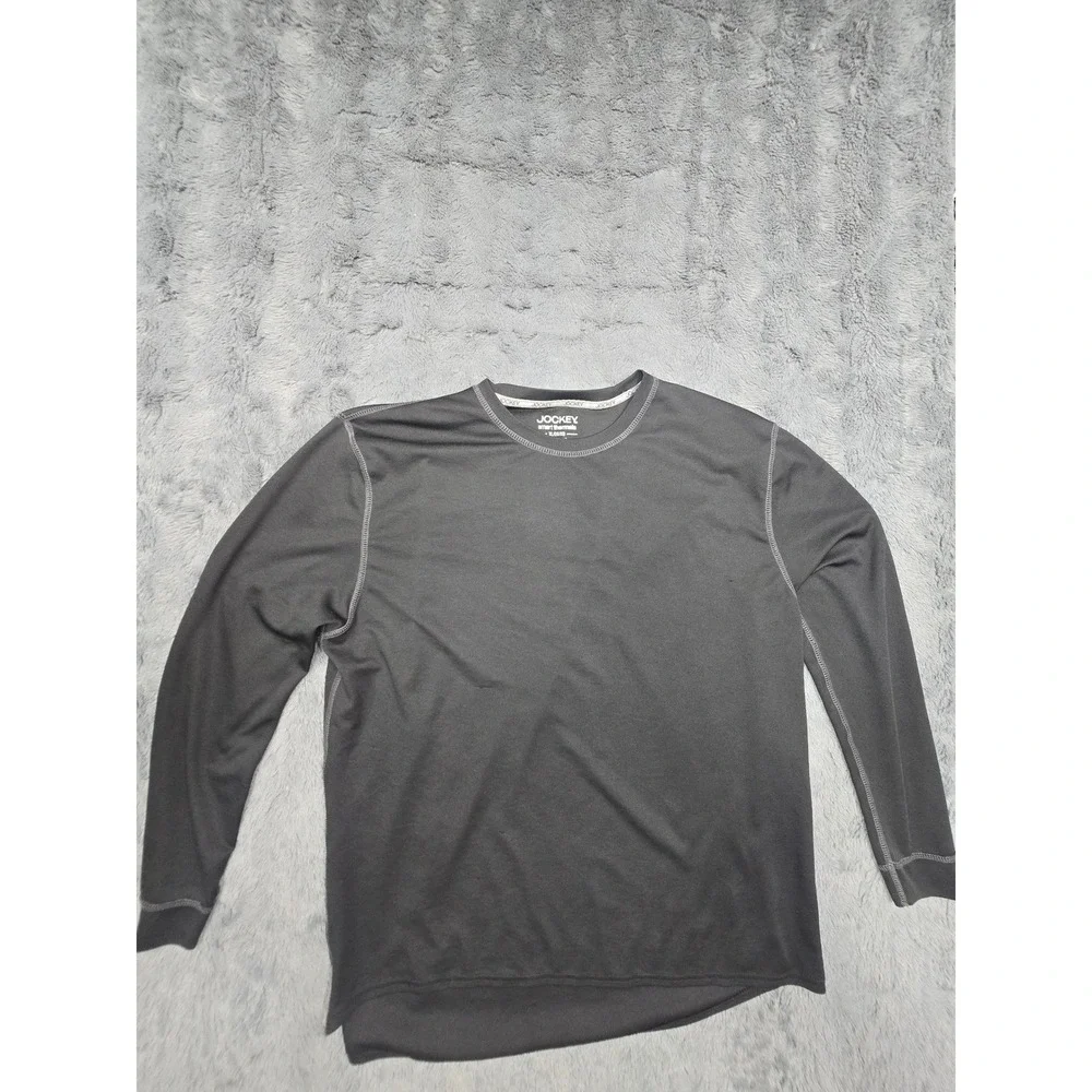 Jockey Smart Thermals Mens XL Charcoal Gray Long Sleeve Base Layer Top 123187